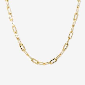 sanctuaire Flat Chain Link Necklace Gold
