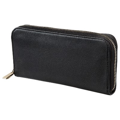 black leather wallet womens