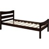 Streamdale Twin Size Wood Platform Bed with Headboard and Wooden Slat Support (Espresso) - 4 of 4