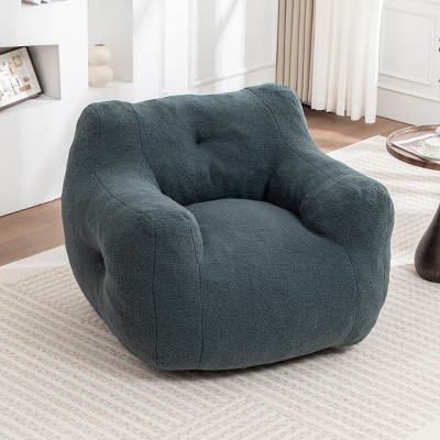 SEVOBAL Sofas Bean Bag Chair with Armrests High-Density Foam Comfy Lounge Sofa for Living Room Bedroom, Green, 37"*35"*31.1"