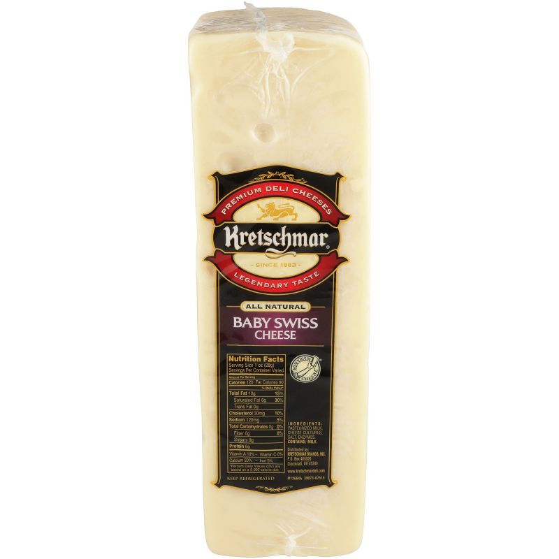 Kretschmar Baby Swiss Cheese - price per lb, 1 of 4