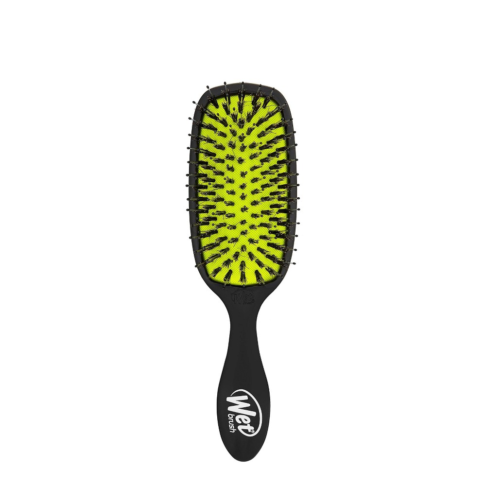 Wet Brush Shine Enhancer Hair Brush Between Wash Days to Distribute Natural Oils - Solid Black -  85301602