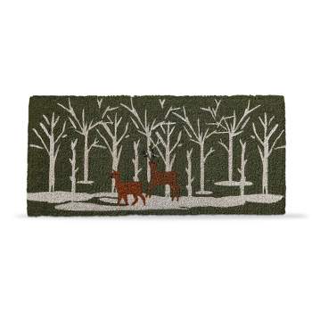 Briarwood Lane Checkered Deer Winter Natural Fiber Coir Doormat W : Target