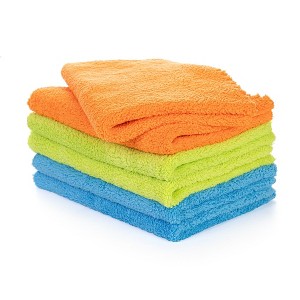 Smart Design Coral-Fleece Auto Detailing Cleaning Cloth - Set of 6 - 18 x 12 inches - 1 of 4