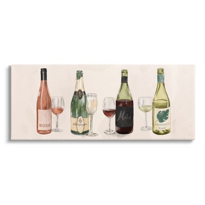 Stupell Industries Various Wine Champagne Bottles Gallery Wrapped Canvas Wall Art