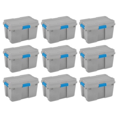 Sterilite - 35 Gallon Storage Tote Box w/Latching Container Lid 4 Pack