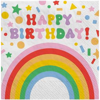 20ct Rainbow Confetti Lunch Paper Napkins - Spritz™
