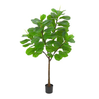 5.8FT Artificial Fiddle Leaf Fig Tree with 65 Leaves, Potted Fake Silk Tree for Home, Office, Living Room, Indoor Corner Decor