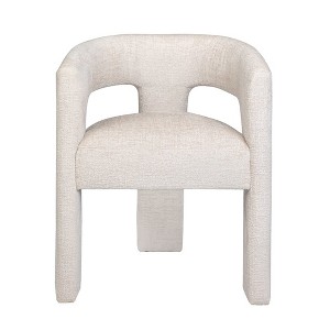 Jofran,Gwen Modern Luxury Jacquard Fabric Upholstered Sculpture Armchair- Brown Color - 1 of 4