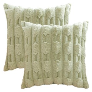 REGALWOVEN Solid Luxury Soft Plush Throw Pillow Covers for Home Decor 16 x 16 Inch 2 Pcs - 1 of 4