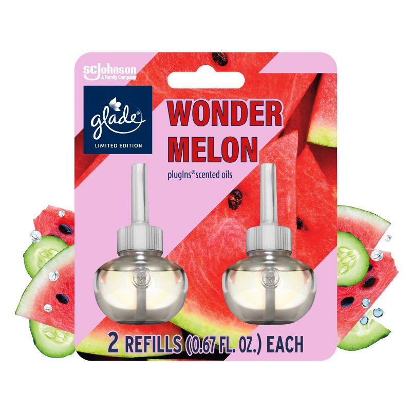 Glade PlugIns Scented Oil Air Freshener Refills - Wonder Melon - 1.34 fl oz/2ct, 1 of 13