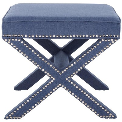 Palmer Ottoman with Nail Heads  - Safavieh
