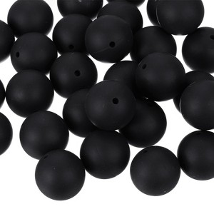 Unique Bargains Round Loose Silicone Beads for DIY Keychain Jewelry Making 50 Pcs - 1 of 4