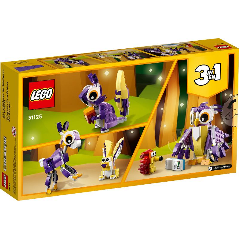 LEGO Creator 3 in 1 Fantasy Forest Creatures Animal Toys 31125, 5 of 10