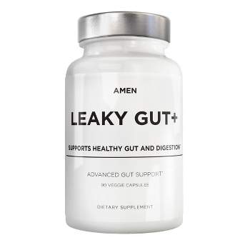 Amen Leaky Gut, Probiotics, Prebiotics, L-Glutamine, Digestive Supplement - 90ct
