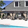 ALAULM Wall Mount Gazebo Outdoor Pergola, Hardtop Lean to Gazebo Canopy Awnings with Sloped Roof and Sturdy Steel Frame, for Patio, Deck, Backyard - 4 of 4