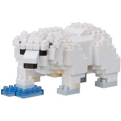 Kawada Nanoblock Collection Polar Bear Micro-Sized Building Block Set