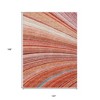 Terra Cotta Salmon And Orange Striped Washable Indoor Outdoor Area Rug - 3 of 4