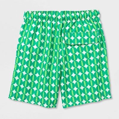 Cat & Jack Boys' Surfboard Geo Print Swim Trunks - Cat & Jack™ Tempting Teal/Showy Green L — фото 3