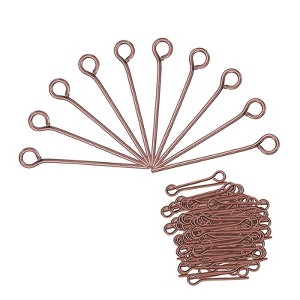 Unique Bargains DIY Craft Necklaces Bracelets Earrings Jewelry Making Iron 21 Gauge Eye Pins 200 Pcs - 1 of 4