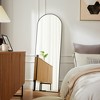 64 Inch Arched Right Angle Floor Standing Full-Length Mirror, Wall Mirror with Bracket Aluminum Alloy Thin Frame - 2 of 4