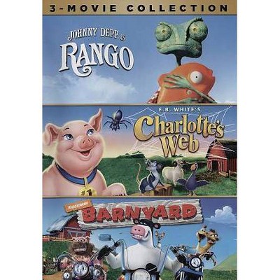 Rango/charlotte's Web/barnyard 3-movie Collection (dvd) : Target