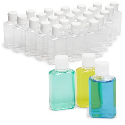 Okuna Outpost 25 Pack Mini Empty Travel Size Bottles for Toiletries, Shampoo, Refillable Traveling Accessories, 2 oz