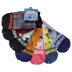 Ripple Junction x Naruto Shippuden 7 Days of the Week Ankle Sock 7-PK - 1 of 3
