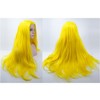 Unique Bargains Women's Synthetic Fibre Long Natural Curly Lace Front Wigs with Wig Cap 24" Yellow 1PC - 3 of 4