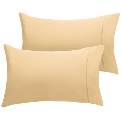 LuxClub 2 PC Performance Microfiber Solid Pillowcase Set