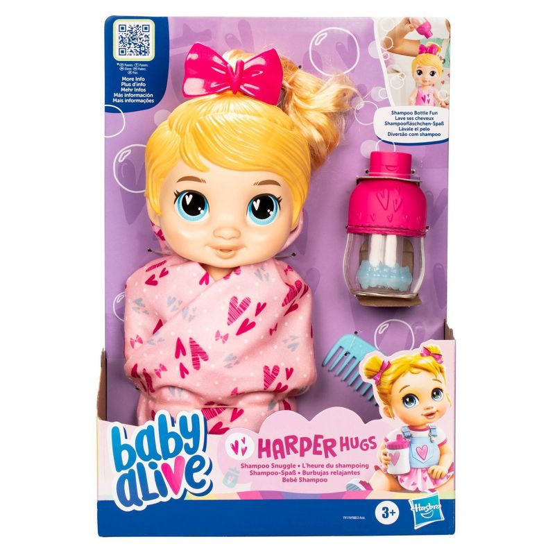 Baby Alive Shampoo Snuggle Harper Doll, 3 of 14