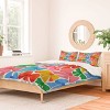 Deny Designs 3pc Queen Carriecantwell Rainbows Bright Multi Retro Kids' Duvet and Sham Set - 2 of 4