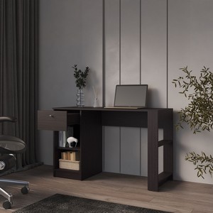 CAVINAS Modern Computer Desk with Drawer and Open Storage,47.3" Office Desk for Home Workspace - 1 of 4