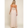 PinkBlush Beige Smocked Halter Maternity Maxi Dress - 3 of 4