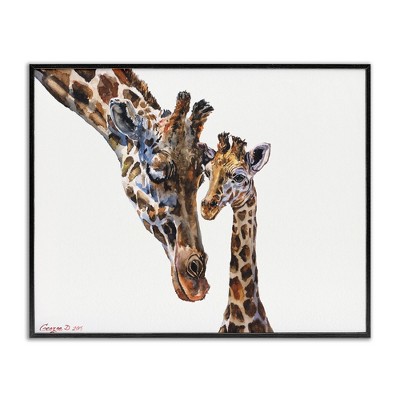 Stupell Industries Baby Giraffe Animal Watercolor, 30" x 24"