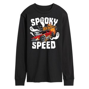 Men's Hot Wheels Halloween Long Sleeve Graphic T-Shirt - Black - X-Large - 1 of 4