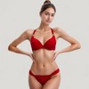 Anna-Kaci Swim Women's Padded Push-Up Bikini Set with Underwire Top and Twisted Low Waist Bottoms - 2 of 4