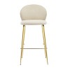 Christopher Knight Home Valeska Contemporary Upholstered Bar Stool with Gilded Metal Legs (Set of 2) - 4 of 4