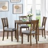 Vynxaria Elegant Walnut Square Dining Table for Small Spaces ¨C Seats 4 - 2 of 4
