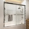 ONWITH 50 in. - 54 in. W x 72 in. H Sliding Framed Shower Door in Chrome with Clear Glass - 2 of 3