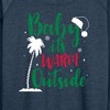 Women's - Instant Message - Baby Its Warm Outside Christmas Lightweight French Terry Wide Neck Long Sleeve Shirt - 2 of 4