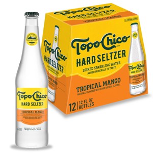 Topo Chico Hard Seltzer Tropical Mango - 12pk/12 fl oz Bottles - 1 of 4