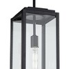 John Timberland Modern Outdoor Hanging Light Fixture Mystic Black 27 1/4" Clear Glass Panel for Exterior Barn Deck House Porch Patio Outside Garage - 3 of 4
