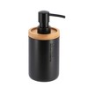 Evideco French Home Goods Elegant Soap Dispenser - Polyresin and Bamboo Design, Refillable Liquid Pump - 2 of 4