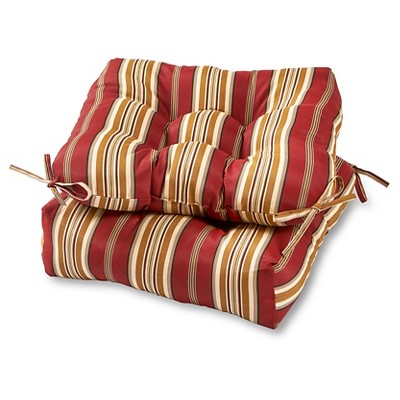 Set of 2 Outdoor Seat Cushions Roma Stripe - Kensington Garden