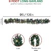4E's Novelty 9ft Prelit Christmas Garland - Semi Snow Flocked, Warm White Lights, Ideal for Indoor/Outdoor Holiday Decor - 4 of 4