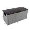 VisioGear 75gal Lockable Outdoor Garden Plastic Storage Deck Box for Tools Cushions Toys, Grey & Black, 44"*19.3"*21.3" - 3 of 4
