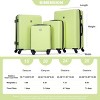 FURNIinspire Bag and Luggage Sets 4 Piece Stylish Suit Cases Lightweight Suitcases with Wheels for Travel Business, Green, 18.78"*10.83"*28" - 3 of 4