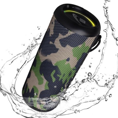 WorryFree Gadgets Portable Bluetooth Speaker, 20W Loud Stereo Sound, Deep Bass, IP66 Waterproof, Bluetooth 5.0, RGB Lights, Dual Pairing