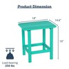 Aoodor Outdoor Adirondack Side Table HDPE End Table，Classic Modern Design，High-Quality，Easy to Assemble，Versatile End Table for Patio, Garden, Lawn - 3 of 4